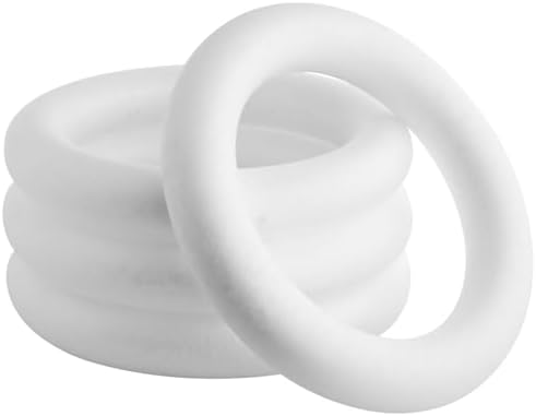4 Pack Foam Wreath Forms 10 Inch White