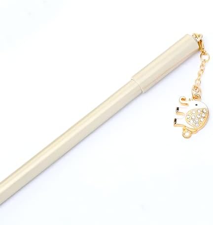 12Pcs Cute Gel Ink Pens with Elephant Pendant