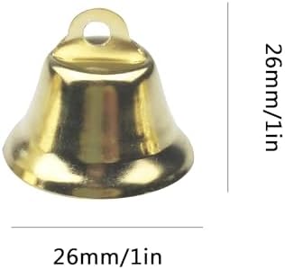 60PCS 1 Inch Gold Bells for Crafts and Decor