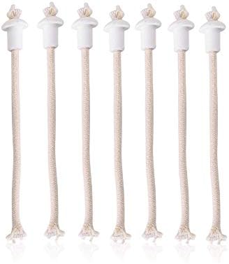 7Pcs Wine Bottle Wicks with Ceramic Holder