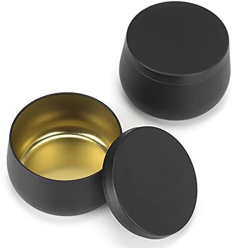 24 Pack 8oz Black Candle Jars With Lids