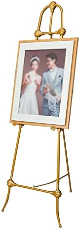 Gold Iron Easel Portable Folding Adjustable A-Frame Stand
