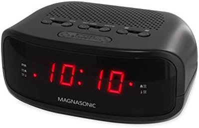 Magnasonic Digital AM FM Clock Radio with Dual Alarm and Sleep Function
