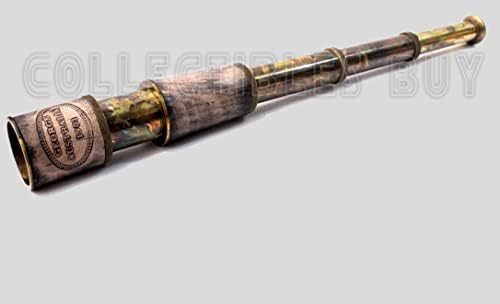 Single Barrel Brass Monocular for Bird Watching and Traveling