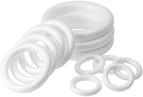 FFchuanhe 12 Pack Craft Foam Wreath White