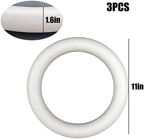 FFchuanhe 12 Pack Craft Foam Wreath White
