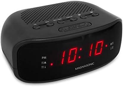 Magnasonic Digital AM FM Clock Radio with Dual Alarm and Sleep Function