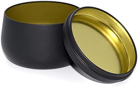 24 Pack 8oz Black Candle Jars With Lids