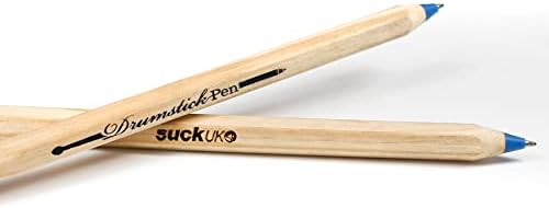 Suck UK Drumsticks Ballpoint Pens - Set of 2 Blue Pens
