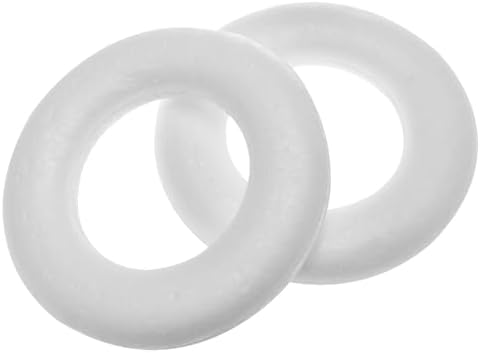 Lovelysp 4 Inch Foam Wreath Form Circle 6PCS White