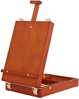 Red Canvas Display Stand Portable Drawer Storage Desktop Easel