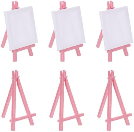 MECCANIXITY Mini Plastic Display Easels Pack of 6 Pink