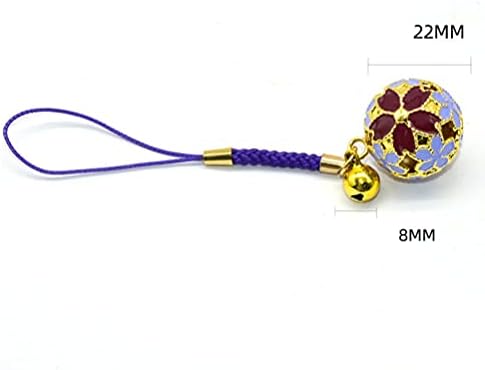 EXCEART Japanese Cherry Blossom Decorative Bells for Jewelry Making