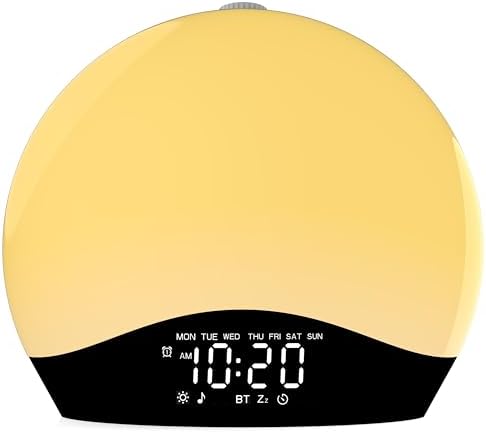 JALL Sunrise Alarm Clock with 25 Sounds and 17 Night Lights