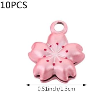 10 Pcs Cherry Blossom Bells For DIY Jewelry And Crafts