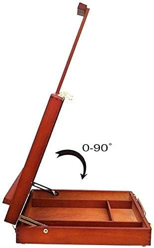 Artist Easel Stand with Portable Drawer Storage Red