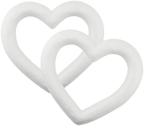 14 Pack 6 Inch Heart Foam Wreath for Crafts