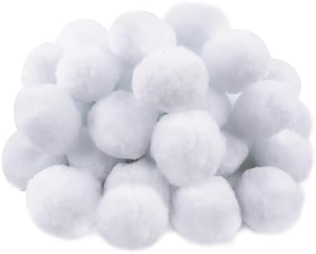 TOAOB 30PCS Large 2 Inch White Pom Poms for DIY Crafts