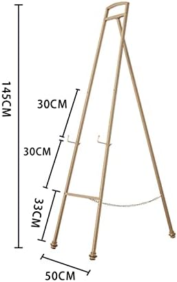 A-Frame Artist Easel Adjustable Height 145cm Tall Gold