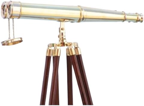 Nautical Floor Standing Brass Binoculars with Adjustable Tripod