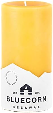 Bluecorn Beeswax 100 Pure Pillar Candles