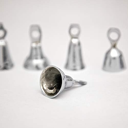 One Dozen 2 Inch Silver Tinkly Bells for Wedding