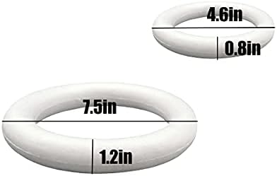 14 Pack Foam Wreath Form 2 Sizes for Crafts