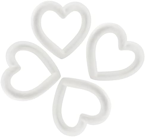 14 Pack 6 Inch Heart Foam Wreath for Crafts