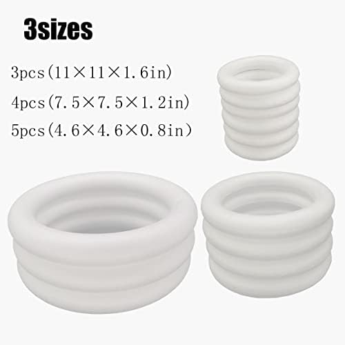 FFchuanhe 12 Pack Craft Foam Wreath White