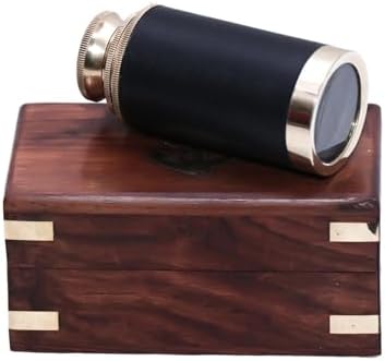 Brass 6 Inch Handheld Telescope Nautical Pirate Spyglass for Adventure Navigation