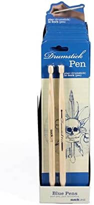 Suck UK Drumsticks Ballpoint Pens - Set of 2 Blue Pens