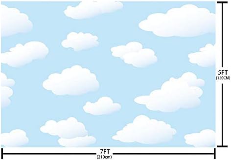 MEHOFOND Blue Sky Cloud Birthday Party Backdrop