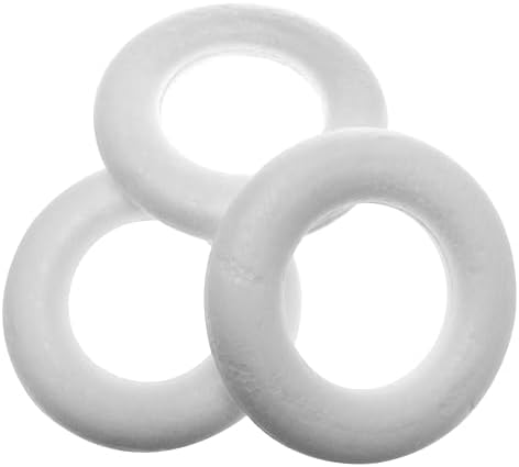 Lovelysp 4 Inch Foam Wreath Form Circle 6PCS White