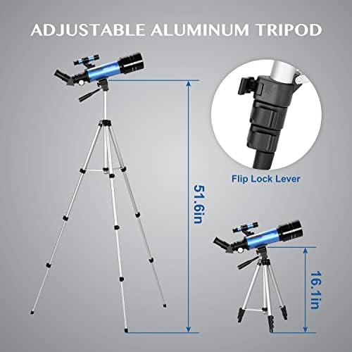 AOMEKIE 40070 70mm Telescope with Tripod and Phone Adapter