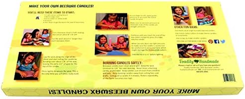 Toadily Handmade Beeswax Candle Kit 10 Sheets 6 Yards Wick