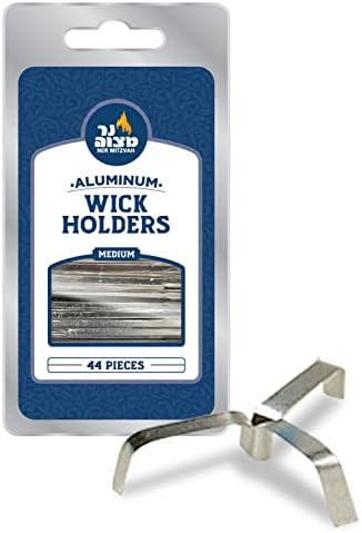 Ner Mitzvah Aluminum Wick Holders 44 Pack Medium