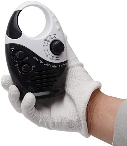 Shower Radio with AM FM Waterproof Portable Black