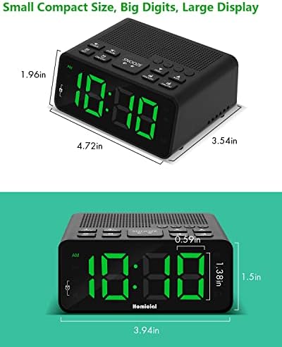 Jingsense Digital Alarm Clock Radio with AMFM Radio and Sleep Timer