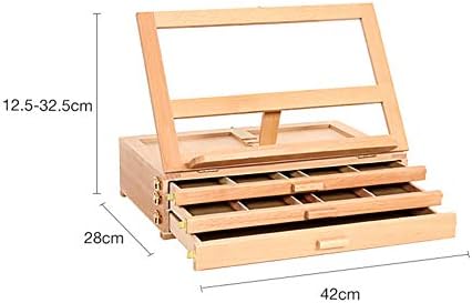 Beech Desktop Easel with Three Drawers and Four Adjustments