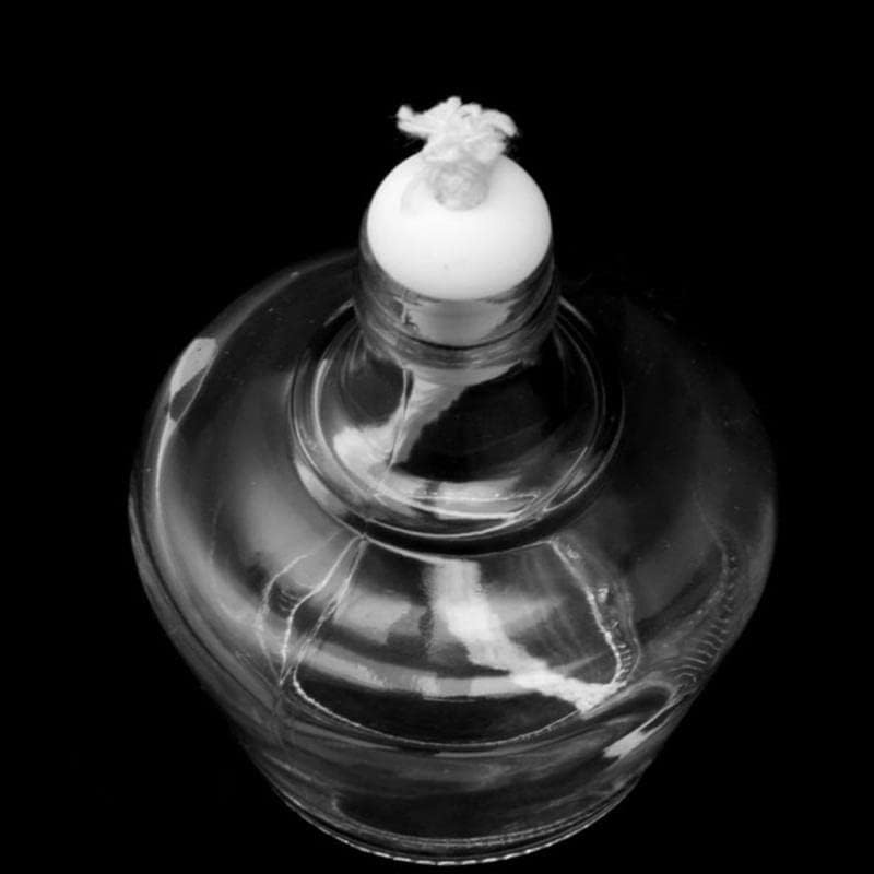 20 Pcs Ceramic Oil Lamp Holders with 50 Feet Cotton Wicks