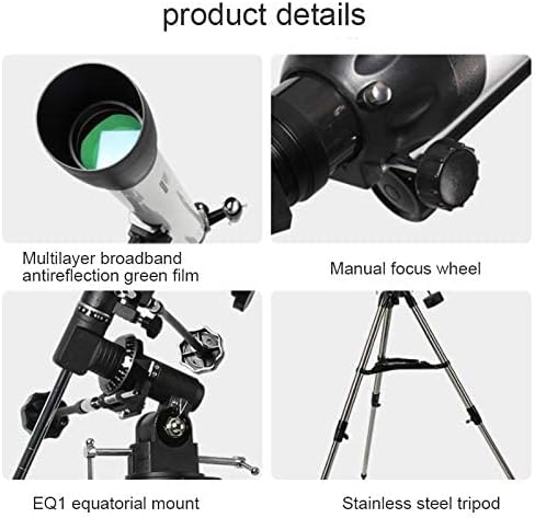 Ultra HD 80mm Aperture Refractor Telescope Portable Travel Scope with Finder