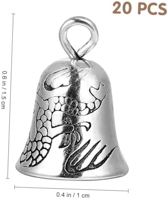 NUOBESTY 20pcs Silver Bells Charms Mini Jingle Bells for Jewelry Crafts