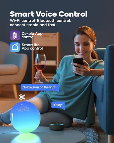 Dekala Smart Sunrise Alarm Clock with Wake Up Light and White Noise