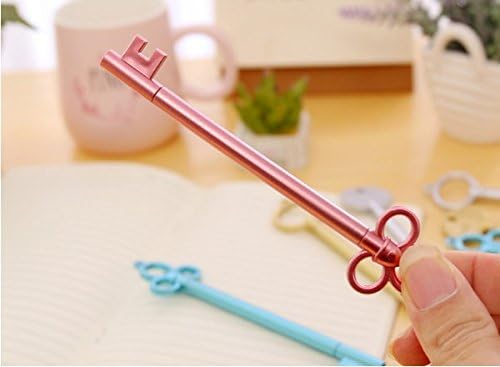 20 Pieces Novelty Key Gel Ink Pens Retro Style Black Ink Fine Point