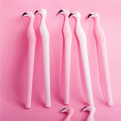 20pcs Flamingo Gel Ink Pens Black Ink for Office School Home Gifts