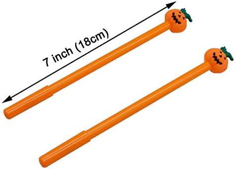 Maydahui 30 Pcs Halloween Pumpkin Shape Gel Ink Rollerball Pens