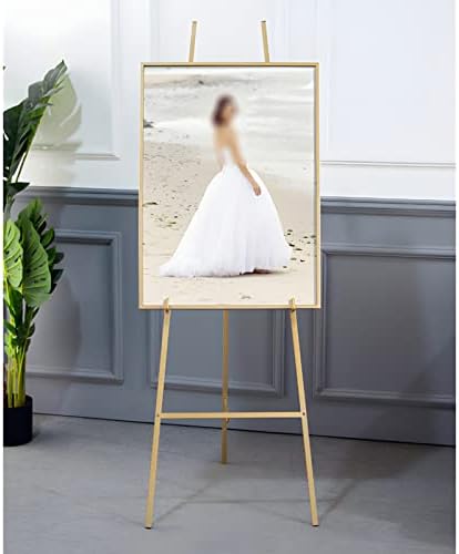 Adjustable Gold Folding Easel Stand 148cm Tall