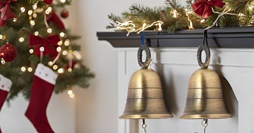 Antique Gold Brass Bells for Home and Festival Decor
