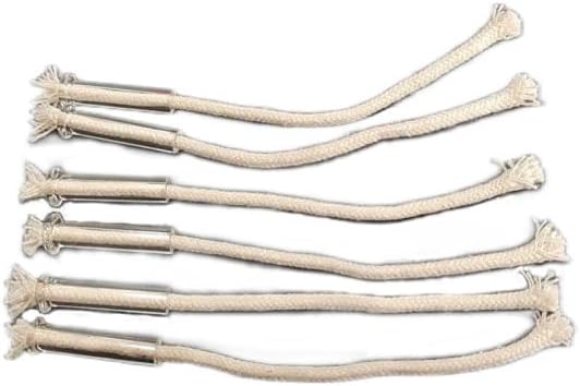 6Pcs DIY Torch Wick Holders with Cotton Wicks