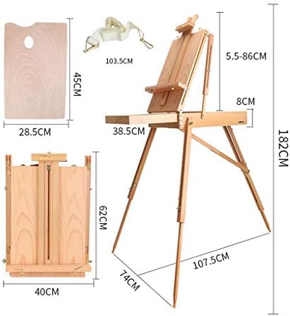 Foldable Artist Easel with Drawer for Outdoor Painting